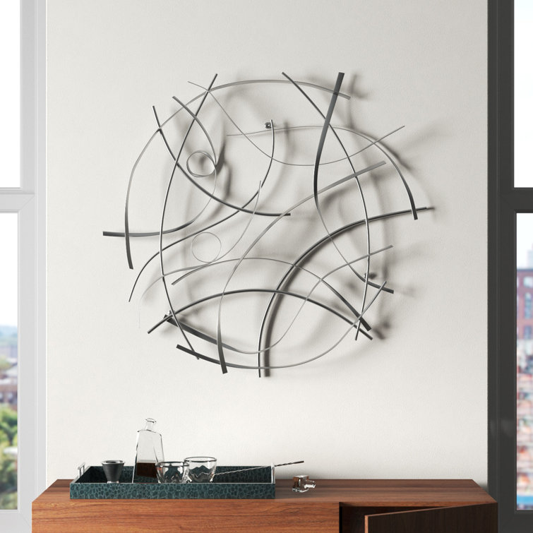 Wade Logan® Handmade Modern Abstract Wall Decor on Metal & Reviews